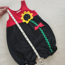 Load image into Gallery viewer, Vintage Sunflower Bubble Romper 2t/3t
