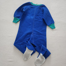 Load image into Gallery viewer, Vintage Blue &amp; Green Footed PJs 3t
