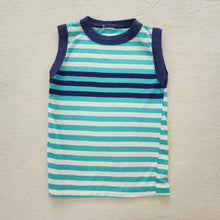 Load image into Gallery viewer, Vintage Striped Aqua Tank Top 4t/5t
