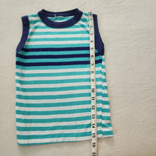 Load image into Gallery viewer, Vintage Striped Aqua Tank Top 4t/5t
