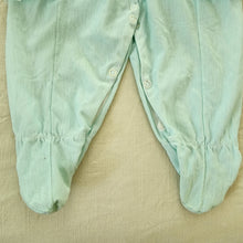 Load image into Gallery viewer, Vintage Mint Blue Ruffle Bum Pajamas 9-12 months
