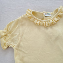 Load image into Gallery viewer, Vintage 70s Yellow Ruffle Top 2t/3t
