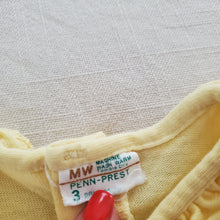 Load image into Gallery viewer, Vintage 70s Yellow Ruffle Top 2t/3t
