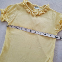 Load image into Gallery viewer, Vintage 70s Yellow Ruffle Top 2t/3t
