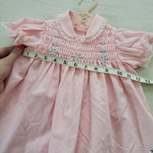 Load image into Gallery viewer, Vintage Pink Smocked Dress 12 months
