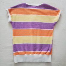 Load image into Gallery viewer, Vintage Striped Terrycloth Shirt kids 7/8
