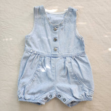 Load image into Gallery viewer, Vintage Lee Light Wash Denim Romper 12-18 months
