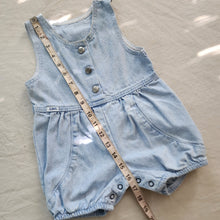 Load image into Gallery viewer, Vintage Lee Light Wash Denim Romper 12-18 months
