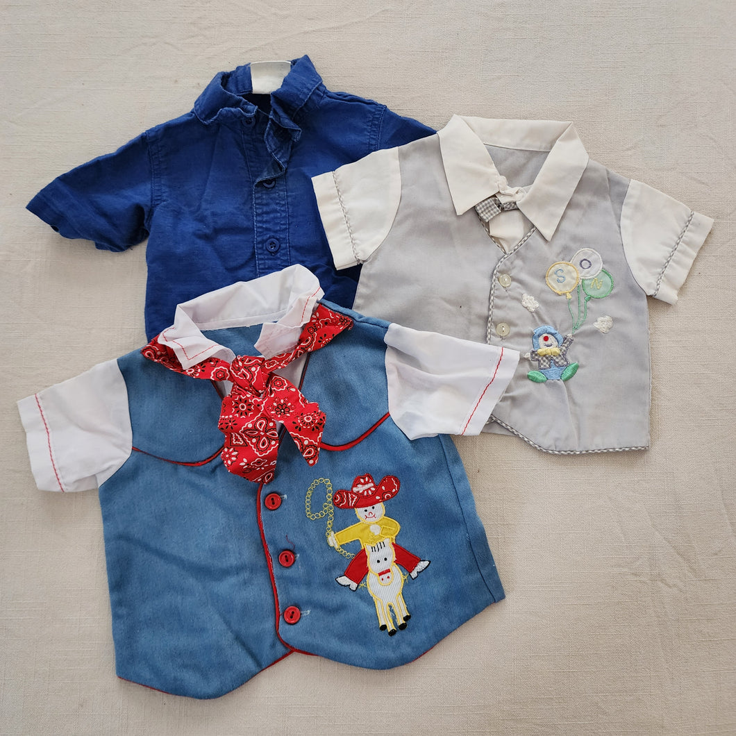 Vintage Classic Boy Shirt Bundle 3-6 months