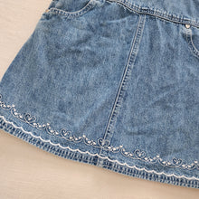 Load image into Gallery viewer, Y2k Denim Embroidered Skirtall 5t
