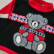 Load image into Gallery viewer, Vintage Winter Bear Knit Sweater 2t

