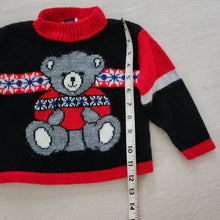 Load image into Gallery viewer, Vintage Winter Bear Knit Sweater 2t
