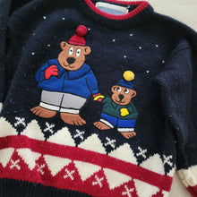 Load image into Gallery viewer, Vintage Winter Bears Knit Sweater 4t
