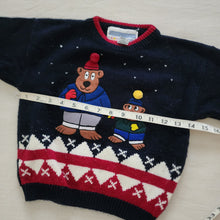 Load image into Gallery viewer, Vintage Winter Bears Knit Sweater 4t
