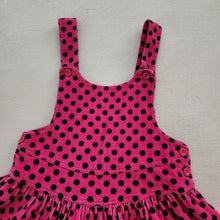 Load image into Gallery viewer, Vintage Pink/Black Polka Dot Dress kids 6
