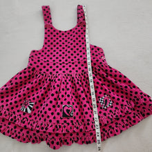 Load image into Gallery viewer, Vintage Pink/Black Polka Dot Dress kids 6
