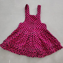 Load image into Gallery viewer, Vintage Pink/Black Polka Dot Dress kids 6
