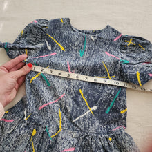 Load image into Gallery viewer, Vintage 80s Paint Splatter Ruffle Dress 4t
