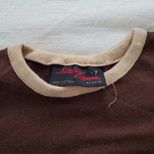 Load image into Gallery viewer, Vintage Brown Ringer Neck Tee 5t *flaw
