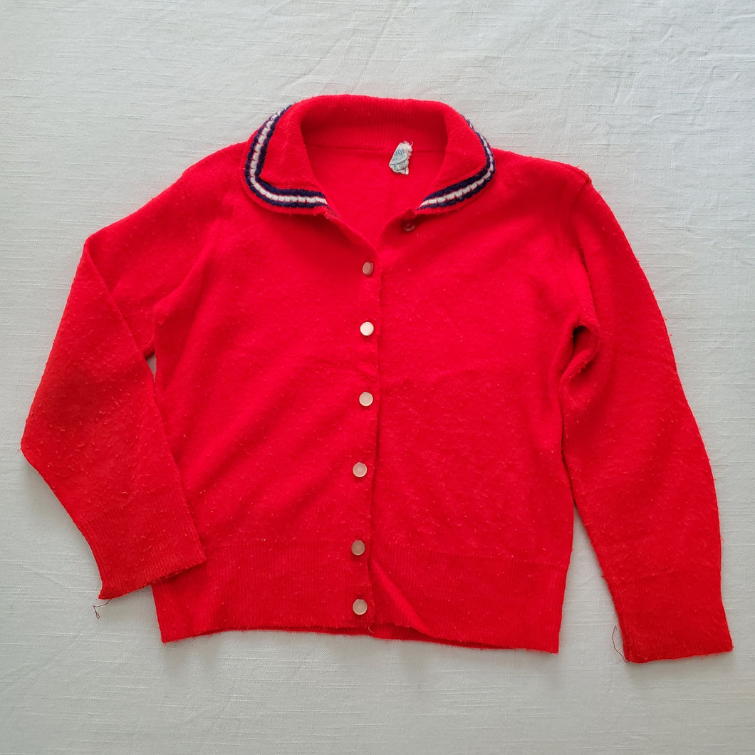 Vintage 50s Soft Red Sweater 5t%6