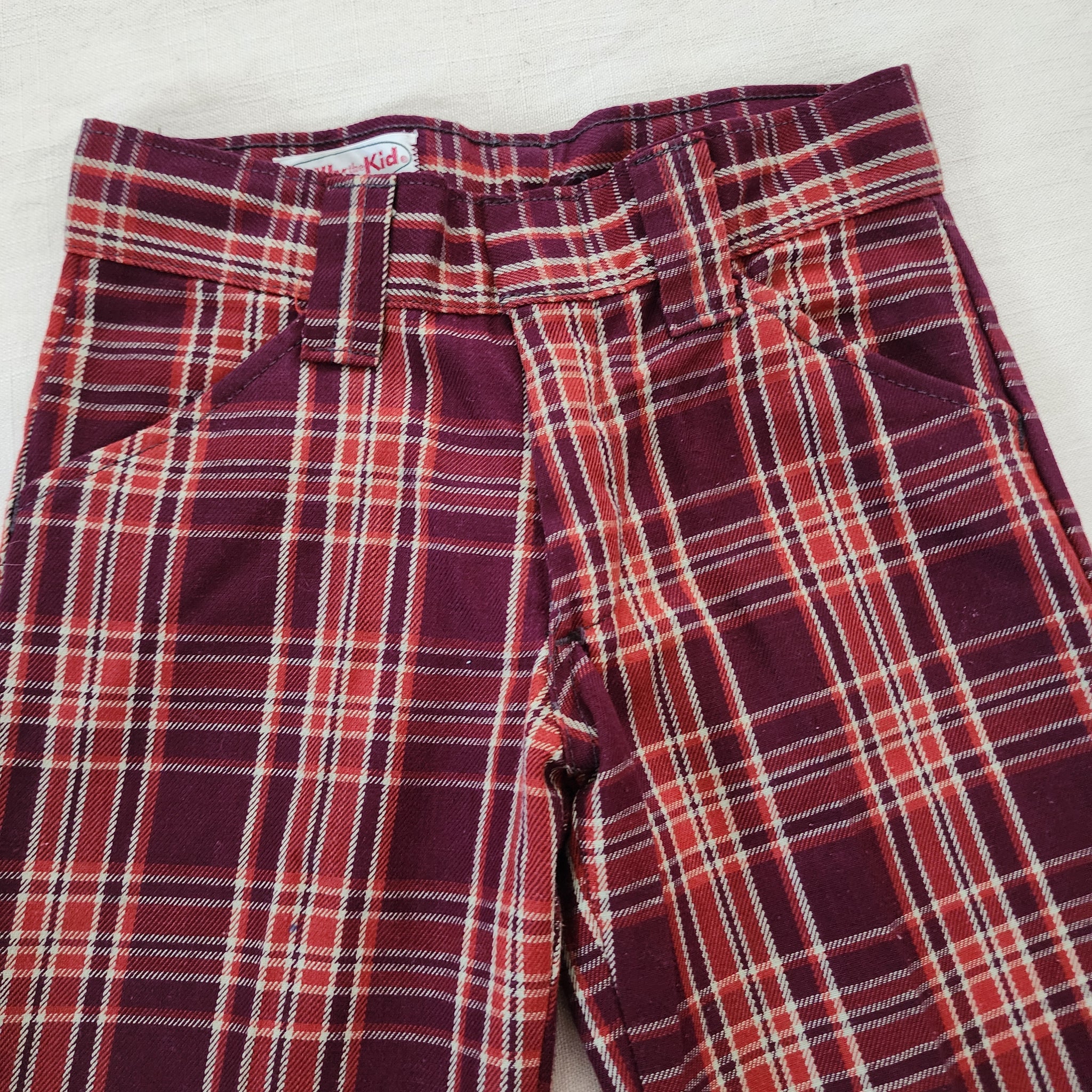 Vintage 70s Flared Plaid Pants kids 6/7 – Nostalgic Baby Vintage
