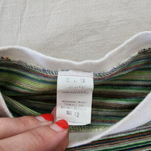 Load image into Gallery viewer, Vintage Green Neutral Striped Shirt 5t/6
