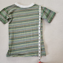 Load image into Gallery viewer, Vintage Green Neutral Striped Shirt 5t/6
