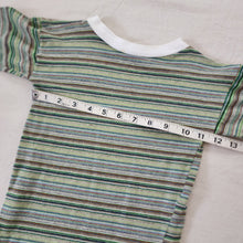 Load image into Gallery viewer, Vintage Green Neutral Striped Shirt 5t/6
