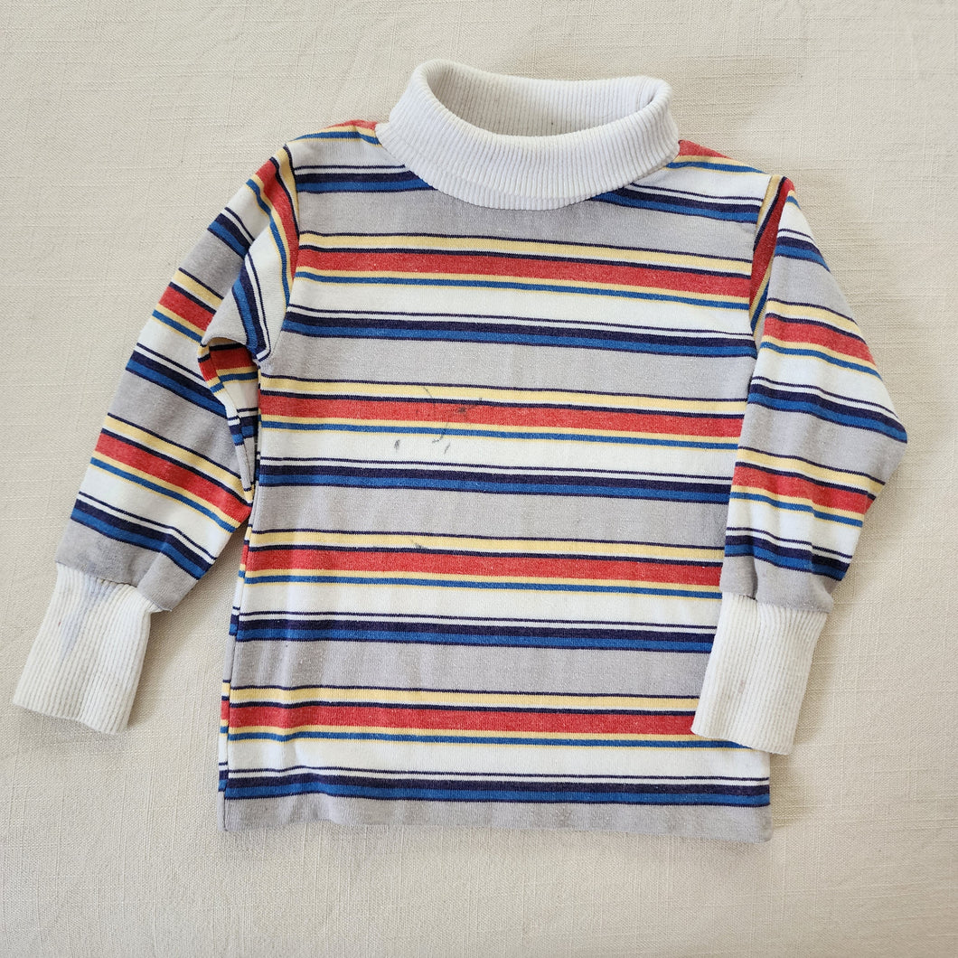 Vintage Healthtex Striped Turtleneck 2t/3t