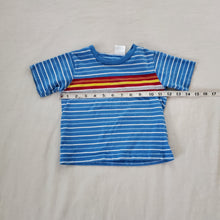 Load image into Gallery viewer, Vintage Blue Chest Striped Tee 2t
