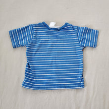 Load image into Gallery viewer, Vintage Blue Chest Striped Tee 2t
