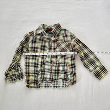 Load image into Gallery viewer, Vintage Green/Neutral Plaid Buttondown Shirt 4t
