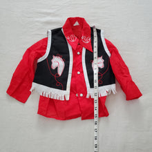 Load image into Gallery viewer, Vintage 70s Horse Vest/Shirt Set 3t
