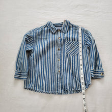 Load image into Gallery viewer, Vintage Denim Striped Buttondown Shirt 4t
