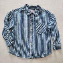 Load image into Gallery viewer, Vintage Denim Striped Buttondown Shirt 4t
