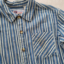 Load image into Gallery viewer, Vintage Denim Striped Buttondown Shirt 4t
