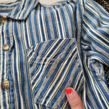 Load image into Gallery viewer, Vintage Denim Striped Buttondown Shirt 4t
