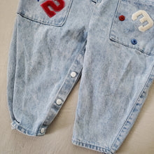 Load image into Gallery viewer, Vintage 123 Denim Bodysuit 3t
