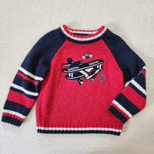 Load image into Gallery viewer, Vintage Airplane Knit Sweater 3t
