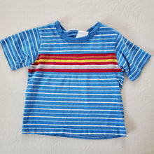 Load image into Gallery viewer, Vintage Blue Chest Striped Tee 2t
