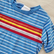 Load image into Gallery viewer, Vintage Blue Chest Striped Tee 2t
