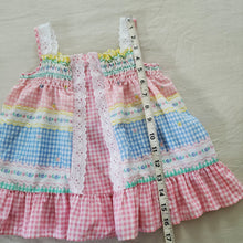 Load image into Gallery viewer, Vintage 70s Gingham Flowy Top 4t
