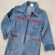 Load image into Gallery viewer, Vintage 70s Montgomery Ward Denim Utility Suit 5t
