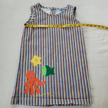 Load image into Gallery viewer, Vintage Sea Animals Striped Dress kids 6
