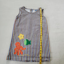 Load image into Gallery viewer, Vintage Sea Animals Striped Dress kids 6
