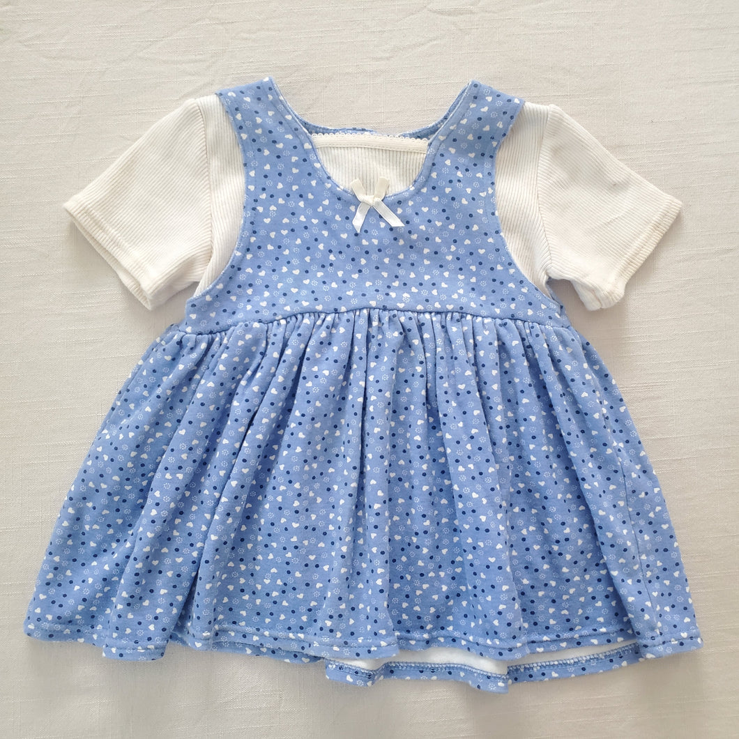 Vintage 90s Heart/Dotted Comfy Dress 12-18 months