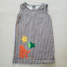 Load image into Gallery viewer, Vintage Sea Animals Striped Dress kids 6
