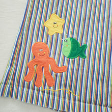 Load image into Gallery viewer, Vintage Sea Animals Striped Dress kids 6
