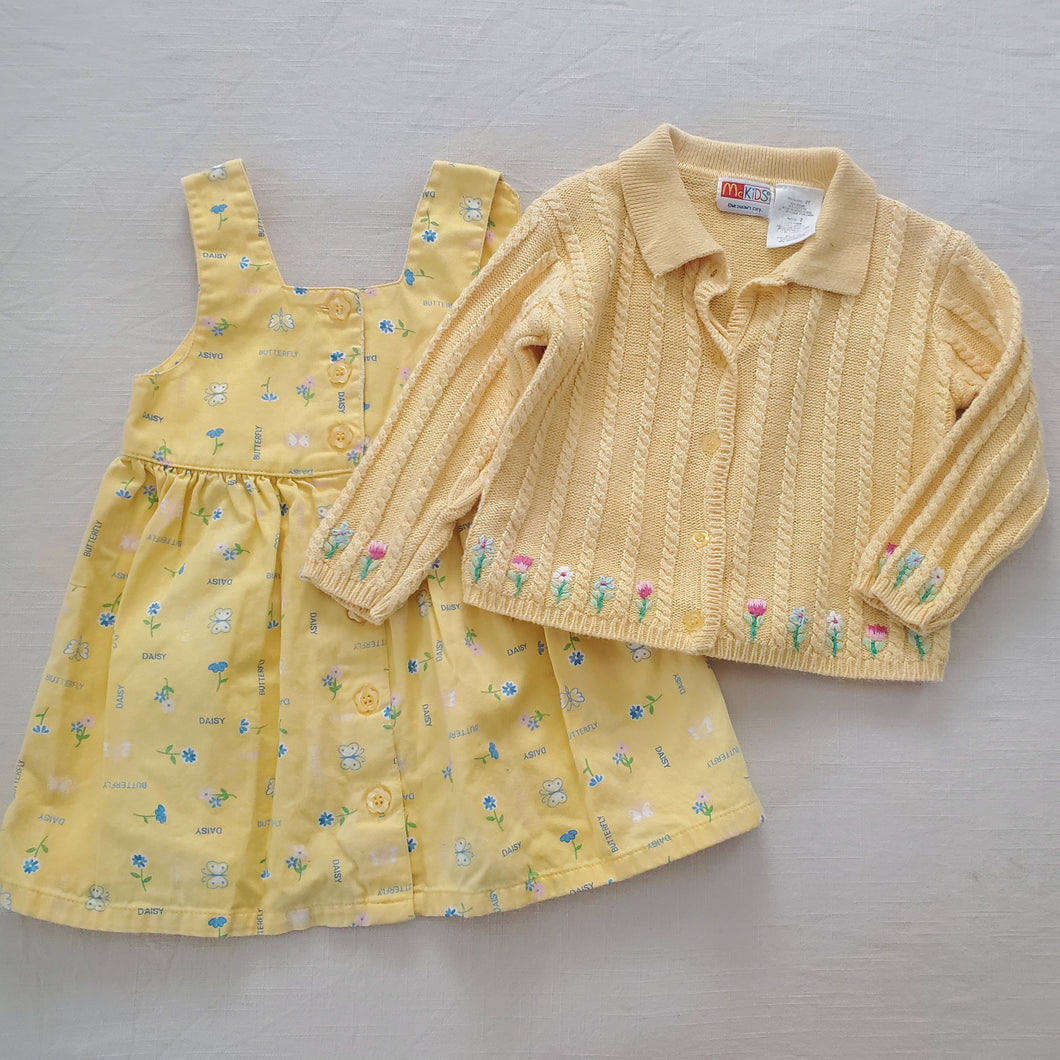 Vintage McKids Dress + Sweater Set 2t/3t