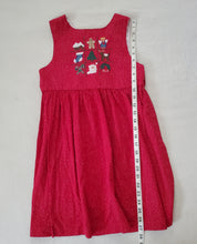 Load image into Gallery viewer, Vintage Christmas Applique Dress kids 6/7
